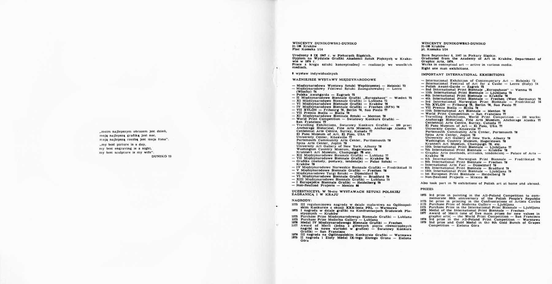 Duniko 80, 1980