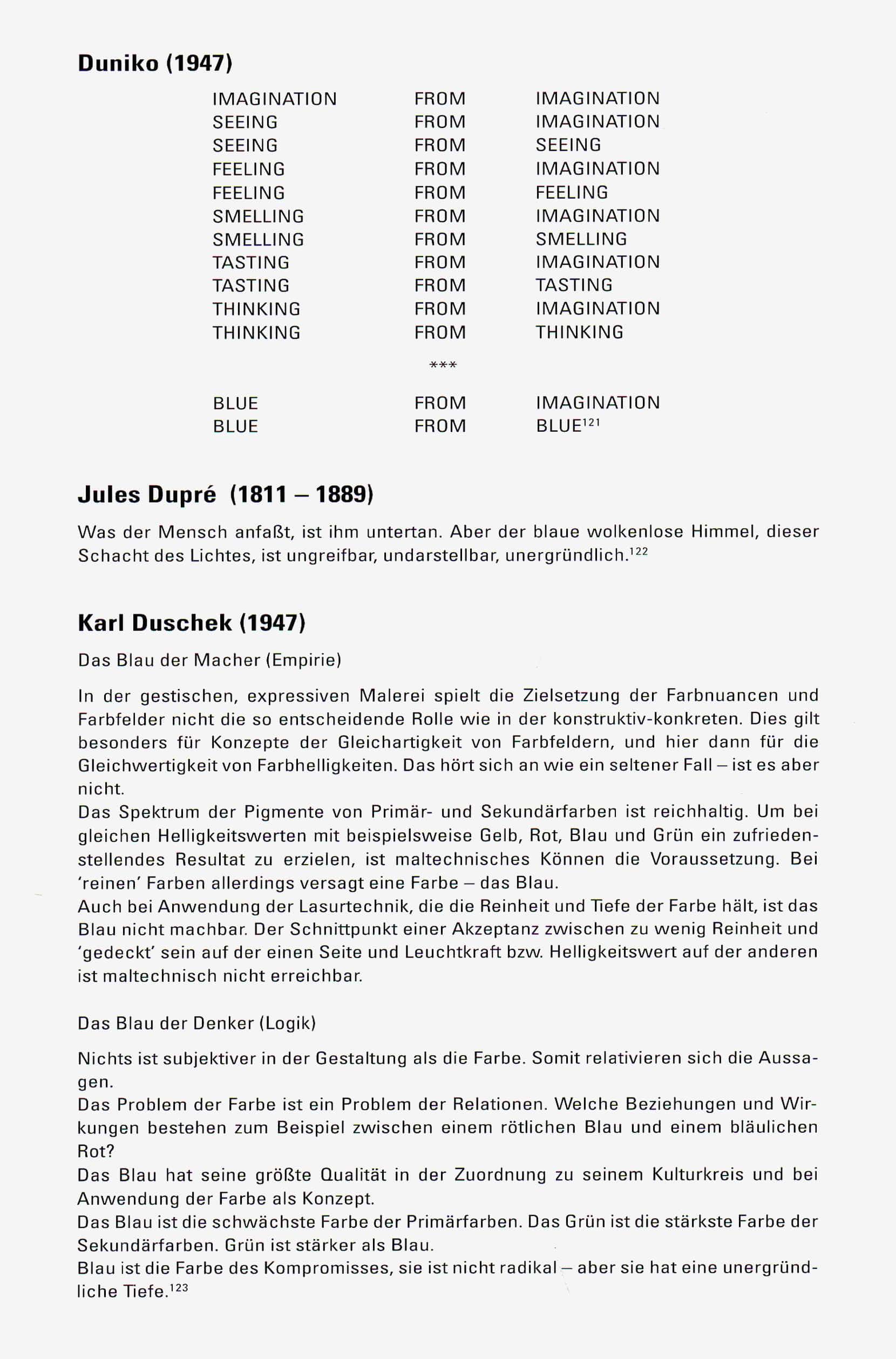 Blau: Gedankendämmerunglängs, 1990