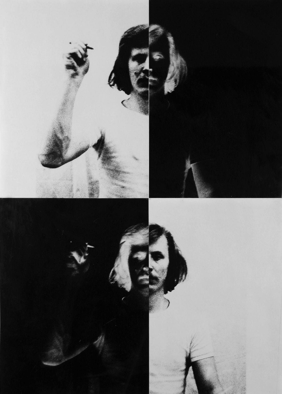 Wincenty Dunikowski-Duniko, Moment Art, Drawing Myself in Black and White, 1976.