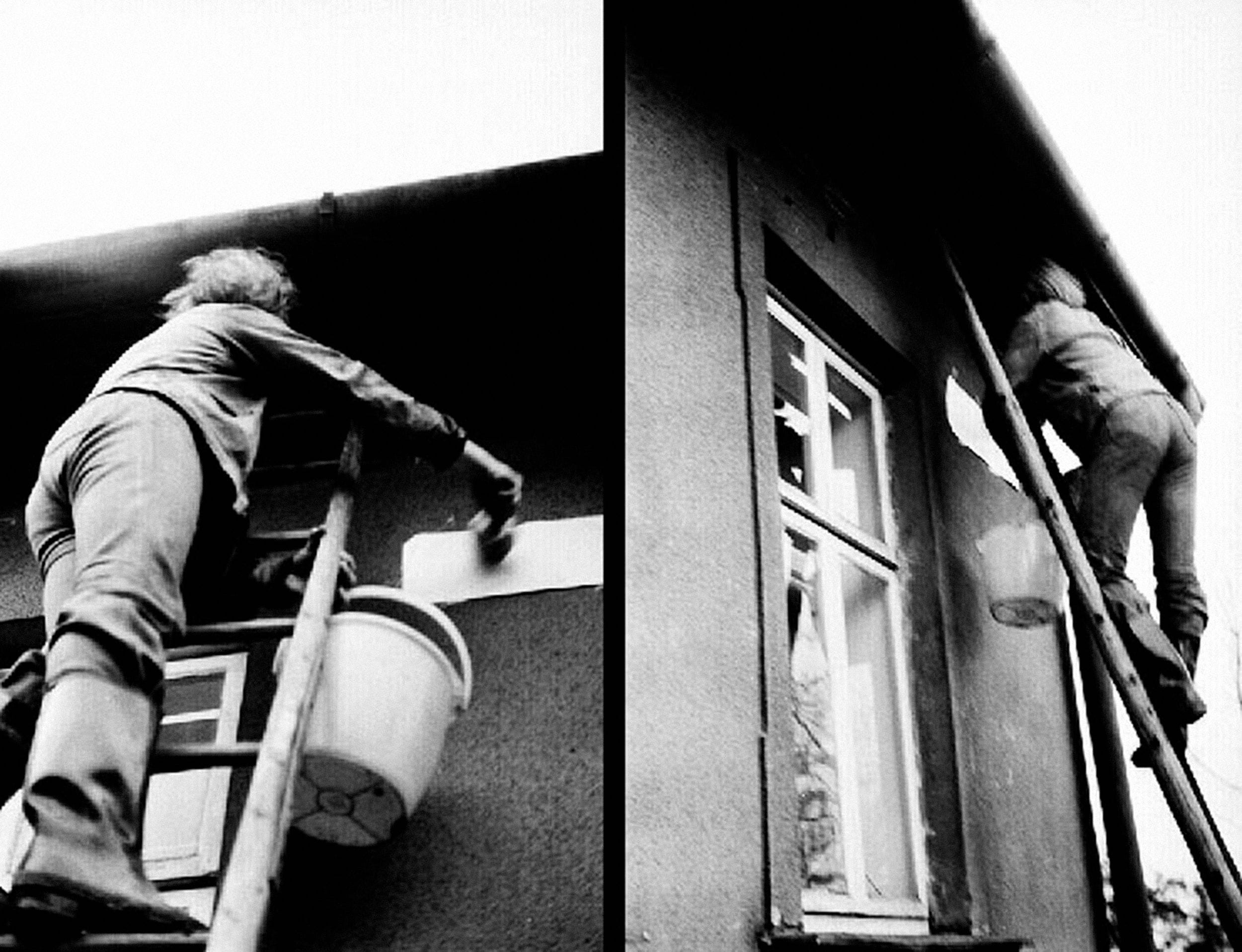 Wincenty Dunikowski-Duniko, Action: Labyrinth, Painting the plates with street names, Nowa Ruda, 1973