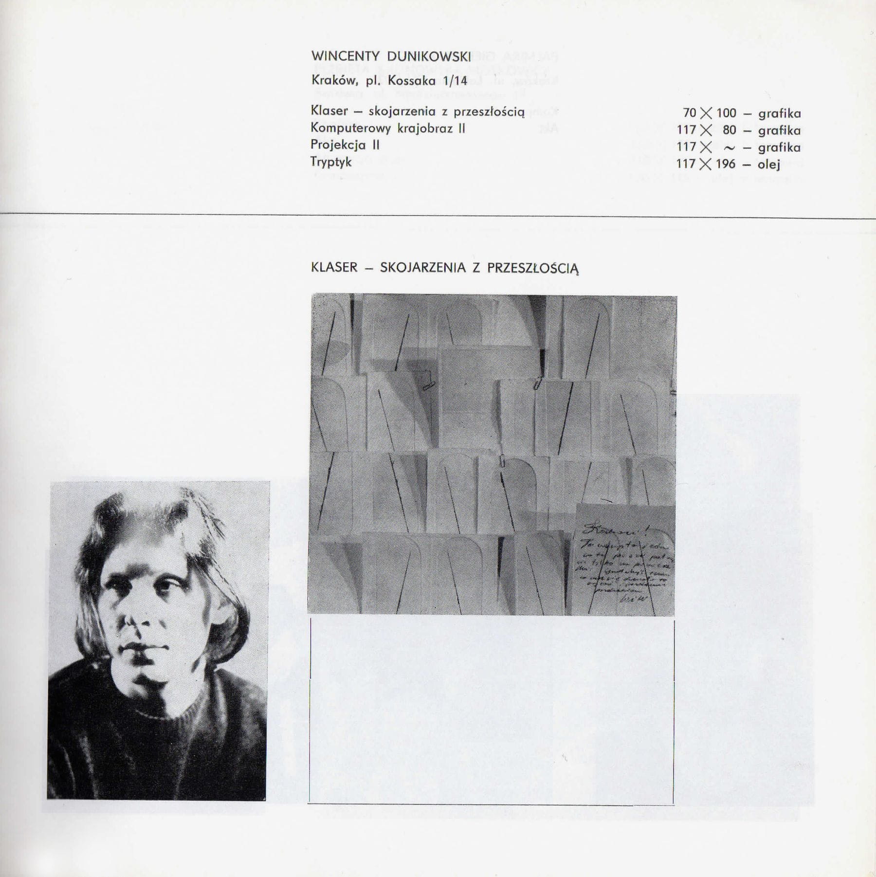 Wincenty Dunikowski-Duniko, Wystawa Malarstwa & Grafiki Absolwentow, 1975