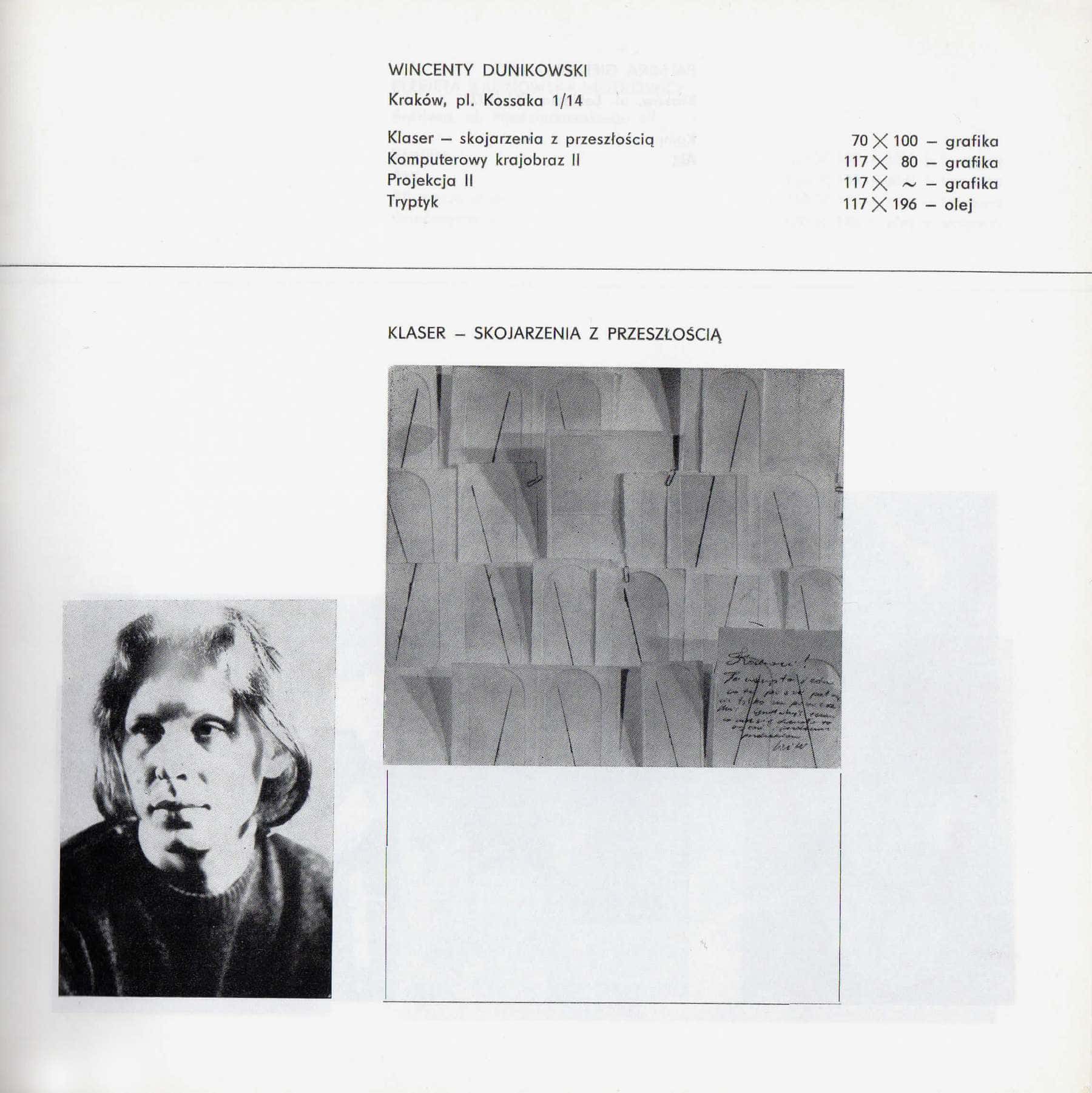 Wincenty Dunikowski-Duniko, Wystawa Malarstwa & Grafiki Absolwentow, 1975